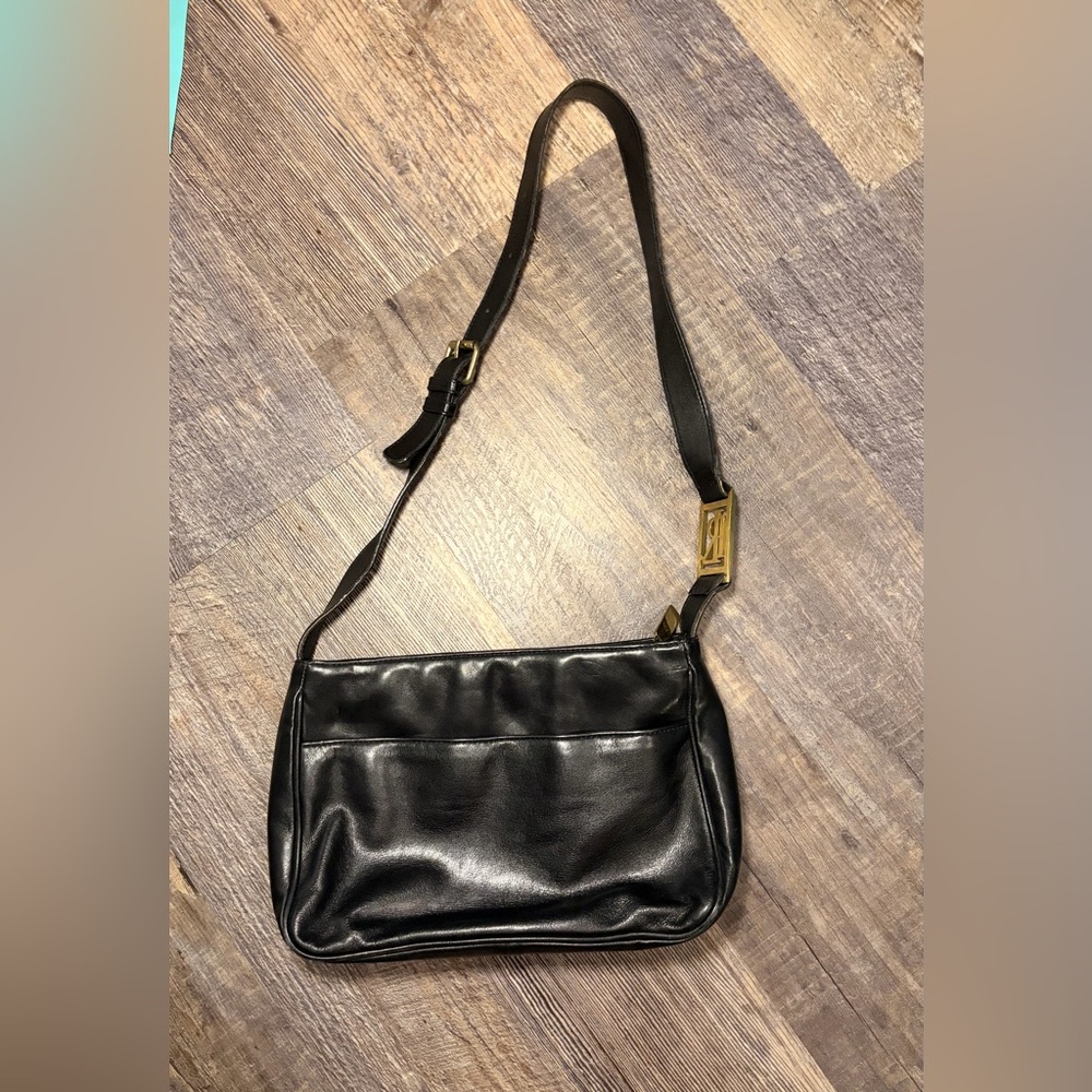 Black Leather Shoulder Bag